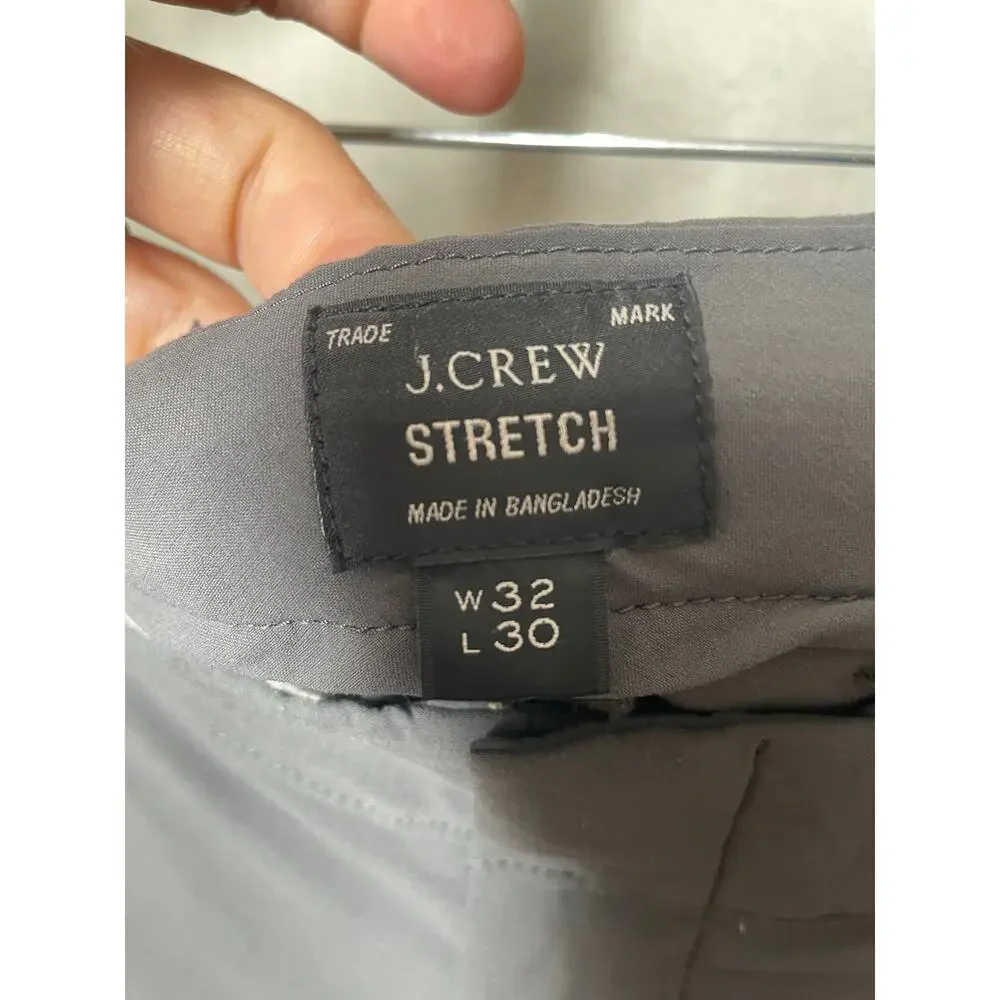 J. Crew Mens 32x30 Gray Stretch Pants 484 Slim
